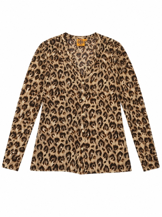 Tory Burch Tops - Tory Burch Leopard-Print V-Neck Button blouse